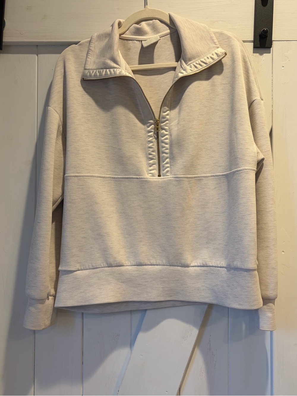 Varley Cream Half-Zip Sweatshirt Pullover